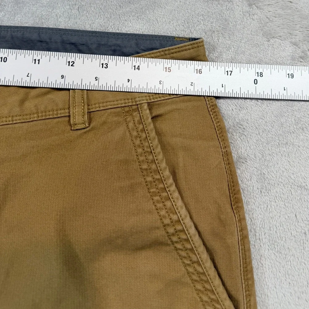 PrAna Mens Chino Organic Cotton Pants Straight Fit Stretch Cotton Tan 32x31